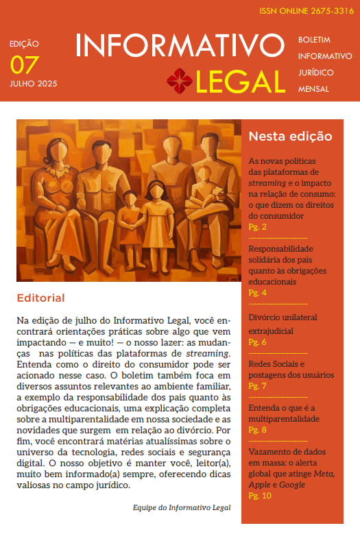 Capa da edição de julho do Informativo Legal
