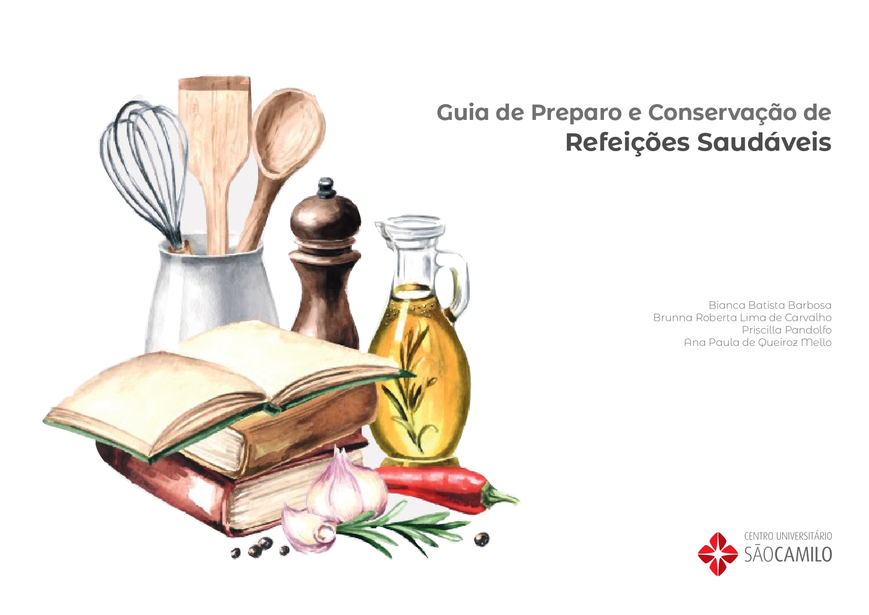 Capa do e-book "Guia de Preparo e Conservação de Refeições Saudáveis"