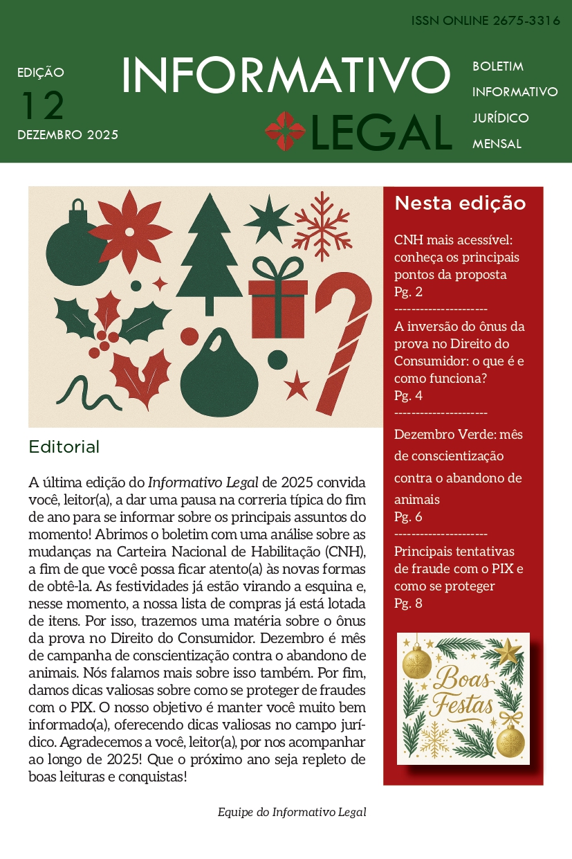Capa do "Informativo Legal - dezembro 2025"