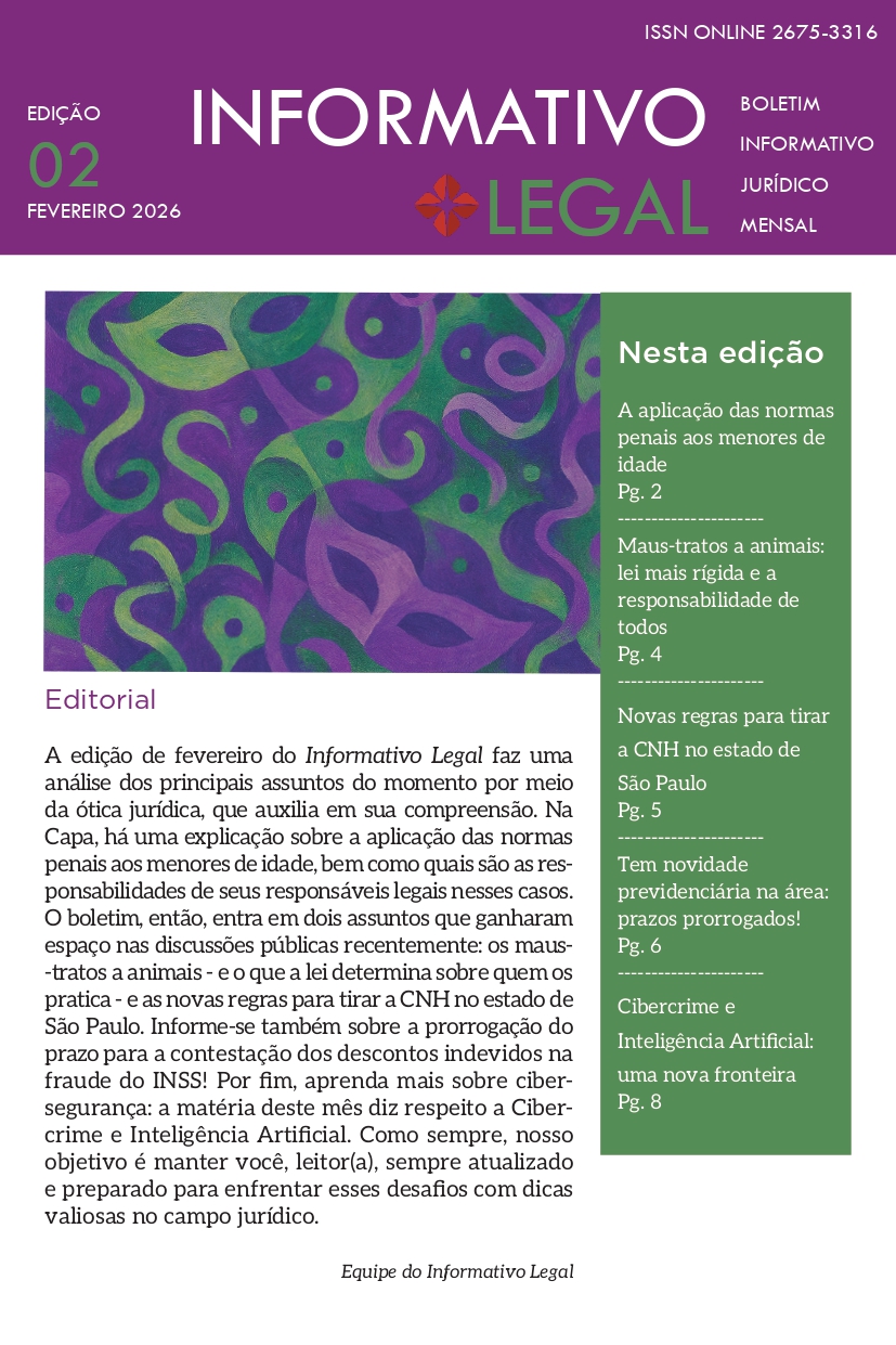 Capa "Informativo Legal - fevereiro 2026"