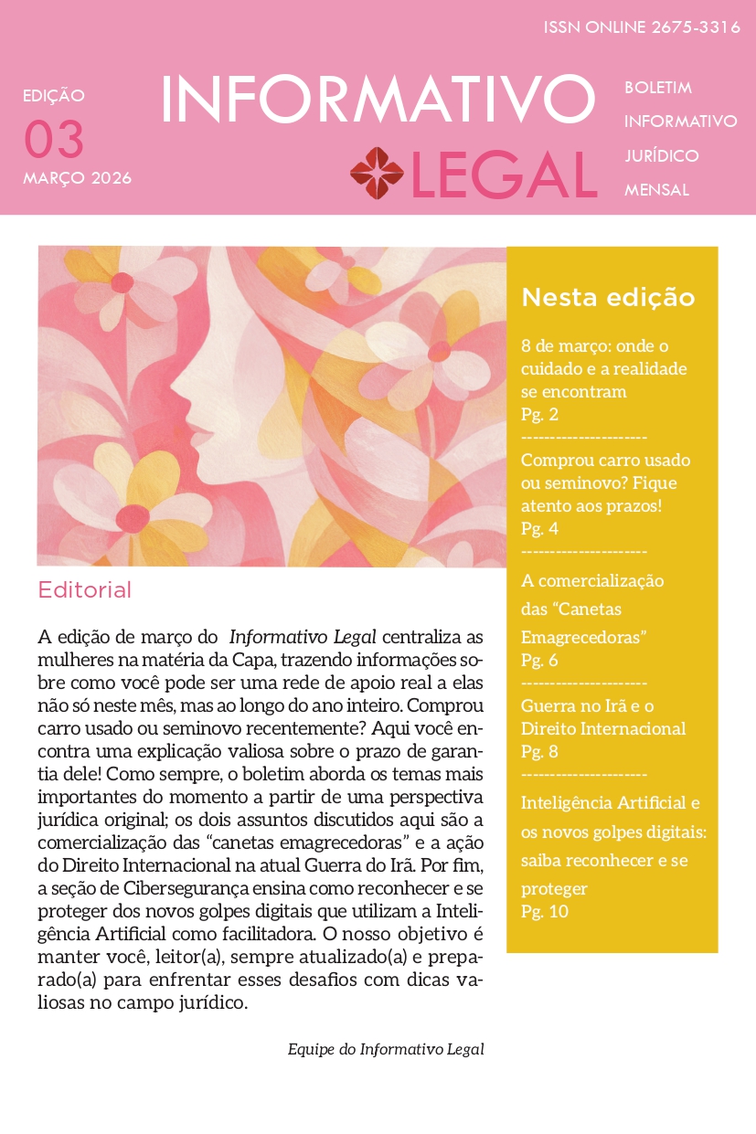 Capa "Informativo Legal - março 2026"