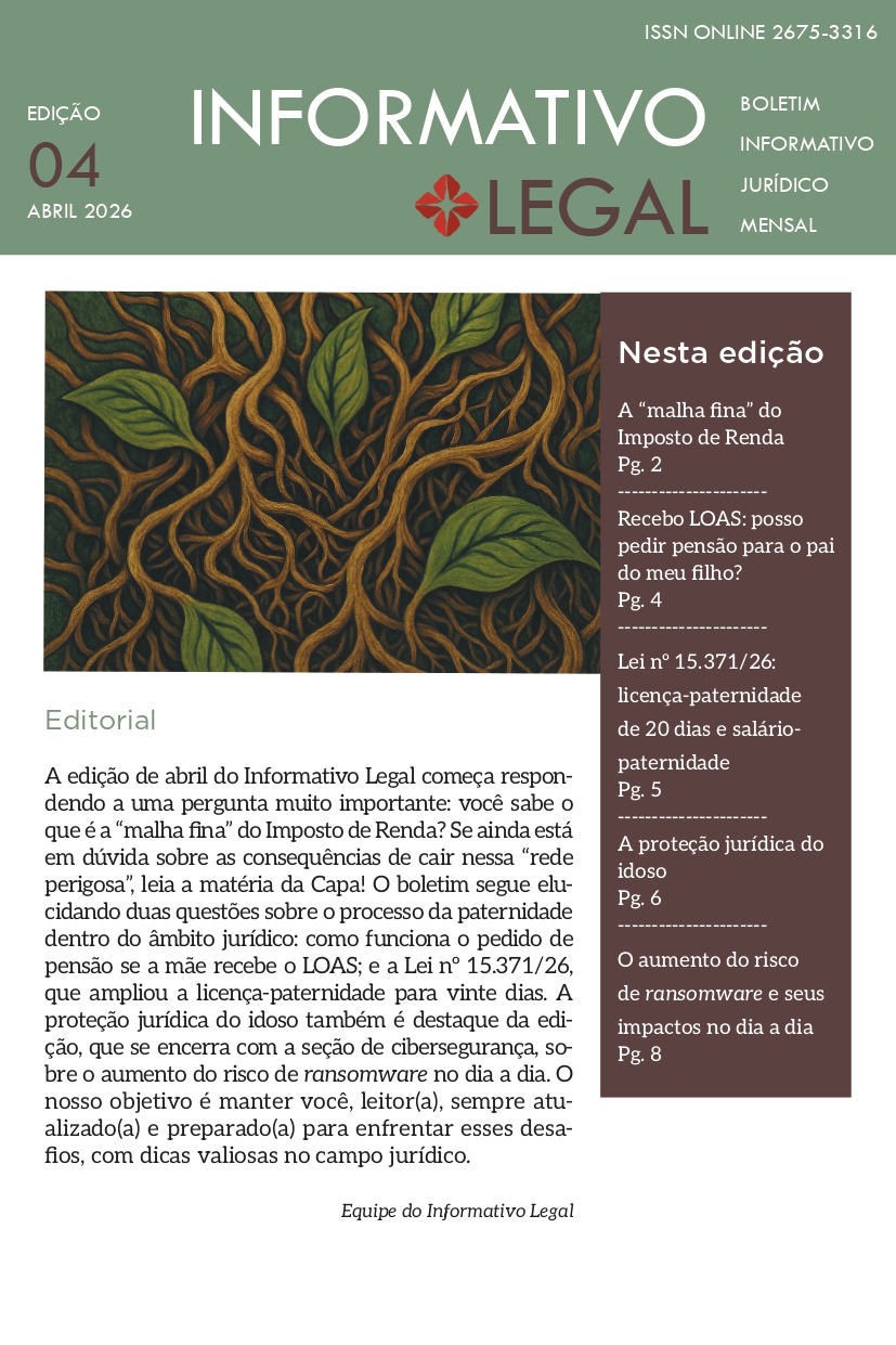 Capa do "Informativo Legal - abril 2026"