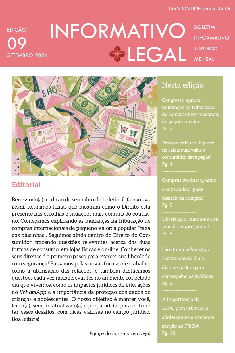 Capa do "Informativo Legal - setembro 2026"