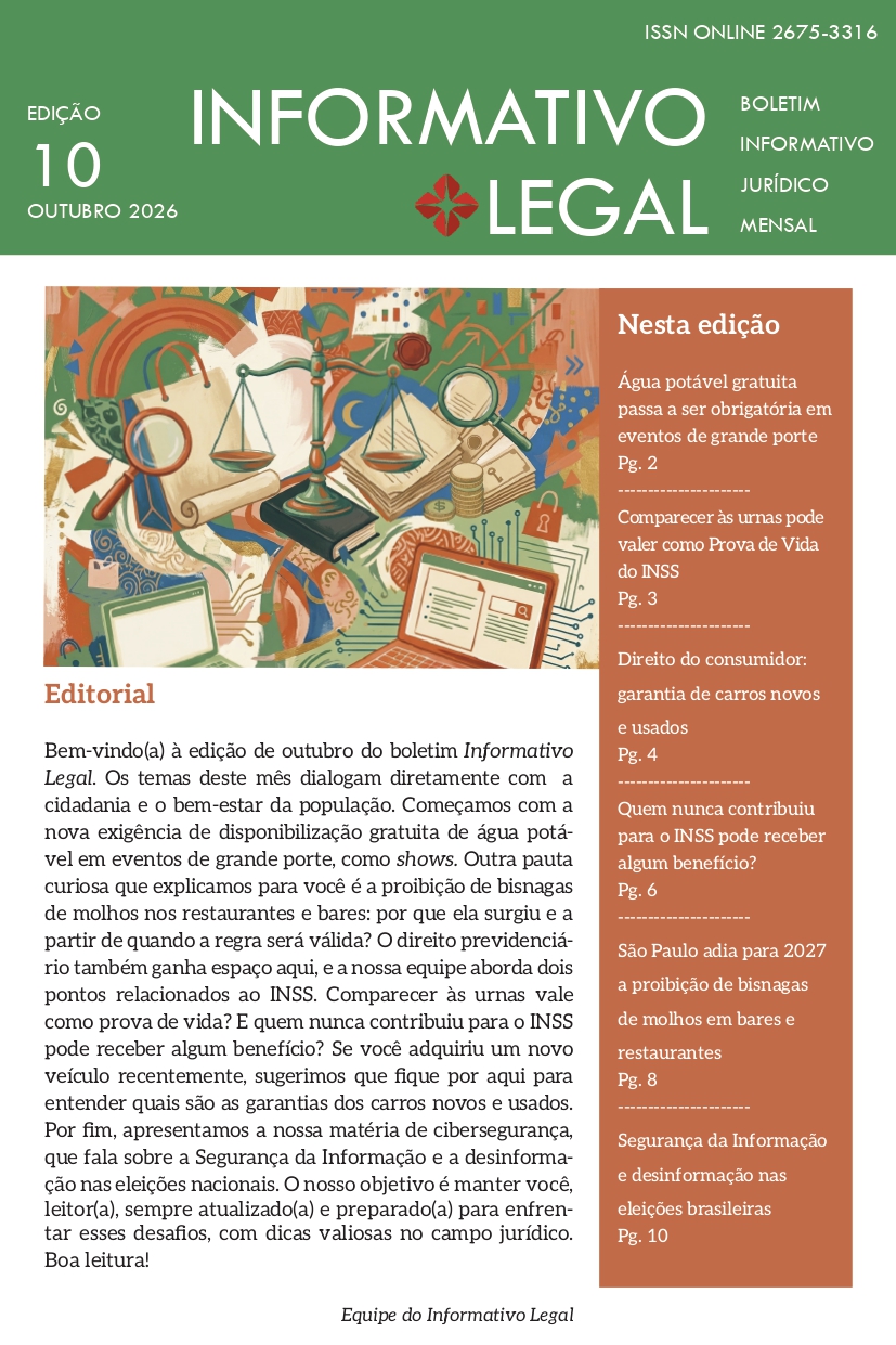 Capa do "Informativo Legal - outubro 2026"